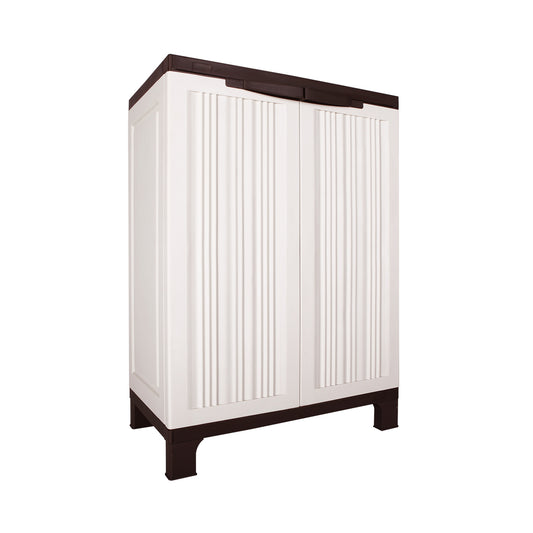 Livsip Outdoor Storage Cabinet Adjustable Lockable Beige