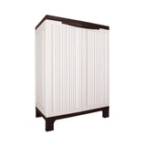Livsip Outdoor Storage Cabinet Adjustable Lockable Beige