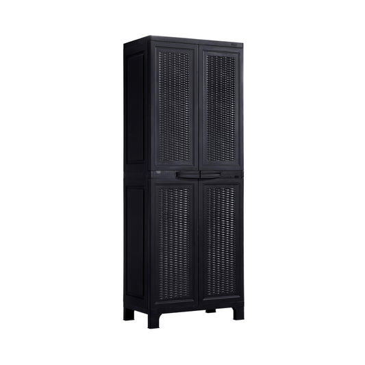 Livsip Outdoor Storage Cabinet Adjustable Tall Black