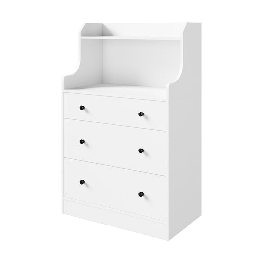 Oikiture Sideboard Buffet Cupboard 3 Chest of Drawers White