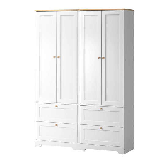 Oikiture 2x Buffet Sideboard Storage Cabinet Cupboard Hallway Wardrobe