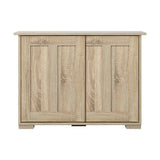 Oikiture Sideboard with Sliding Doors Wooden