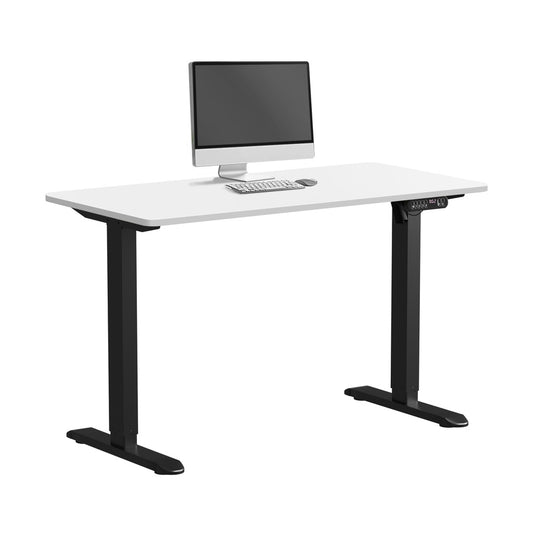 Oikiture 120CM Electric Standing Desk Single Motor Black&White