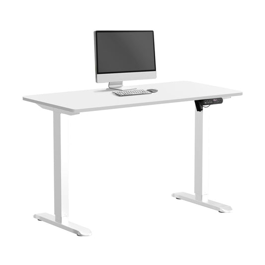 Oikiture 120CM Electric Standing Desk Single Motor White