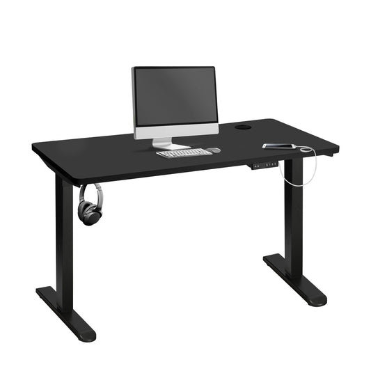 Oikiture Standing Desk Adjustable Motorised 140cm Black