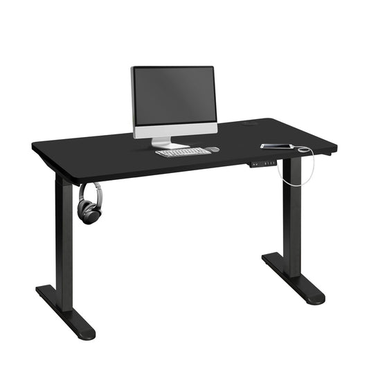 Oikiture Standing Desk Dual Motor Adjustable 140cm Black