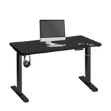 Oikiture Standing Desk Dual Motor Adjustable 140cm Black