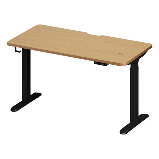 Oikiture Standing Desk Wireless Charging Dual Motor 140CM Black&Oak