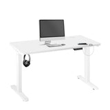 Oikiture Standing Desk Dual Motor Adjustable 140cm White
