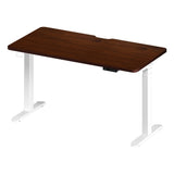 Oikiture Standing Desk Wireless Charging Dual Motor 140CM White&Walnut