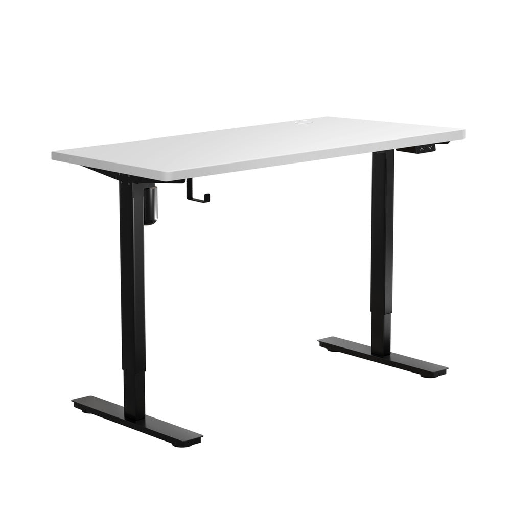Oikiture Electric Standing Desk Single Motor Black&White 150cm
