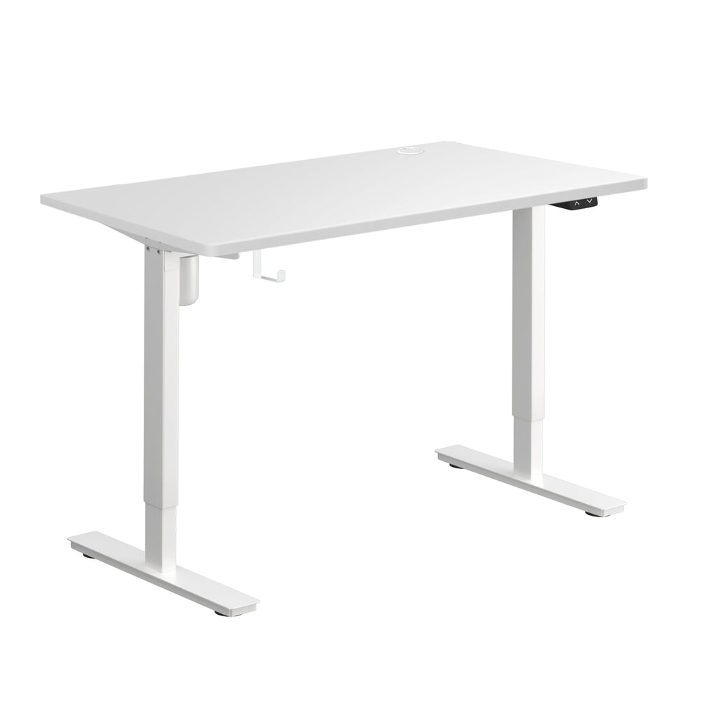 Oikiture Electric Standing Desk Single Motor White 150cm