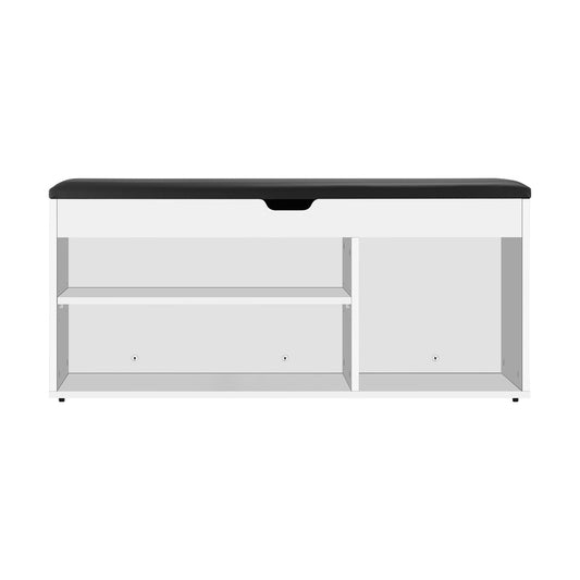 Oikiture Shoe Storage Bench with PU Padded Seat