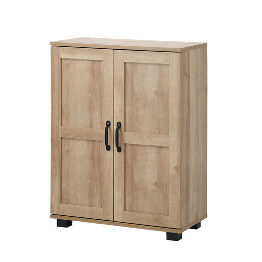 Oikiture Storage Cabinet Buffet Sideboard 2 Door Natural