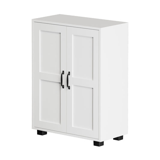 Oikiture Storage Cabinet Buffet Sideboard 2 Door White