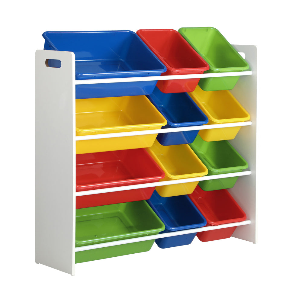 Oikiture Kids Toy Box Organiser 12 Bins