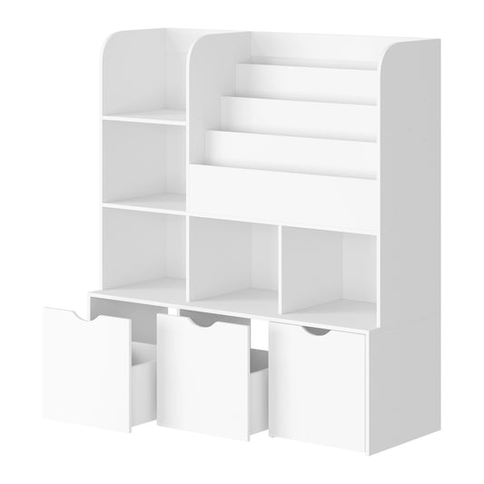 Oikiture Kids Bookcase Toy Organiser Cabinet With Chest