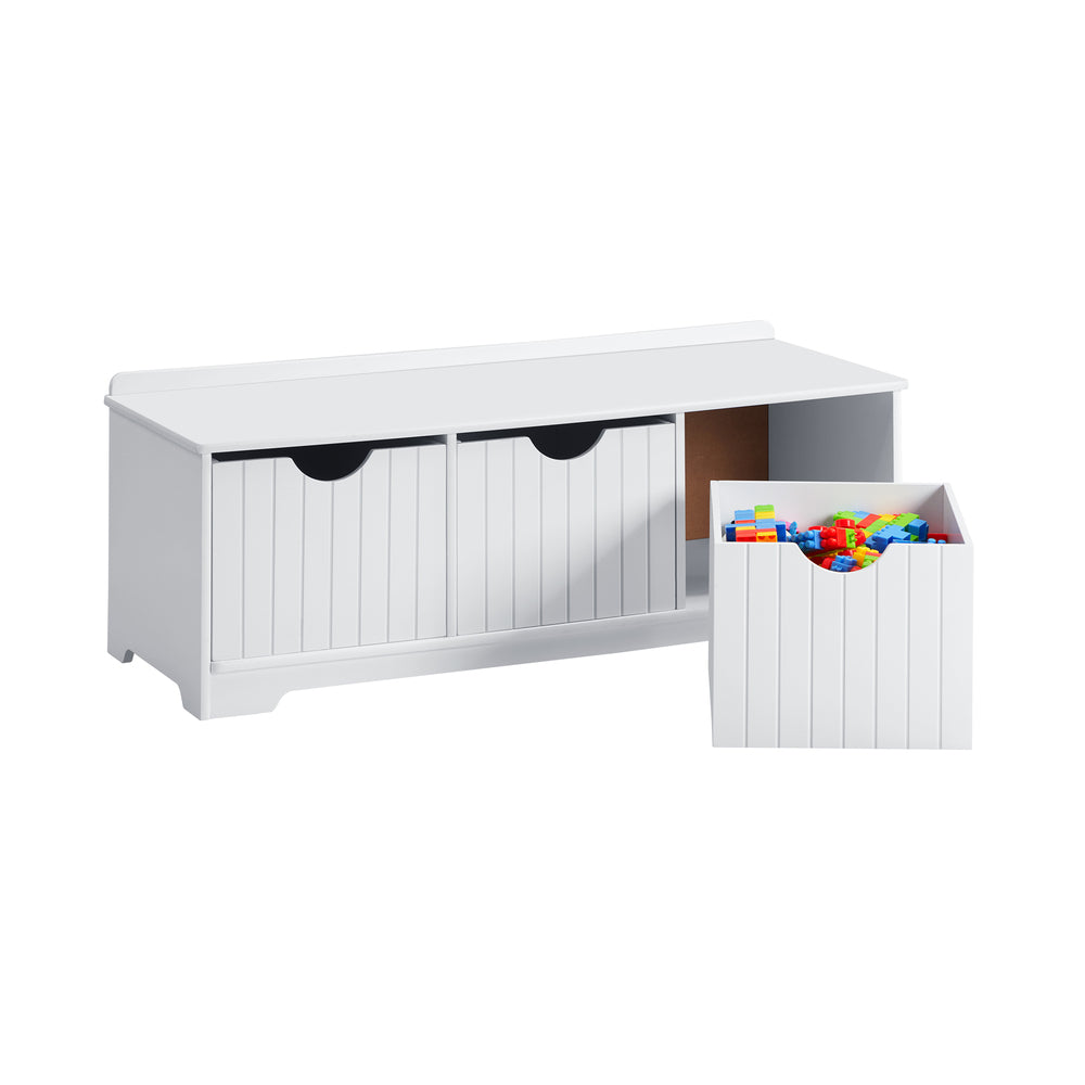 Oikiture Kids Toy Storage Box Organiser Seating Bench
