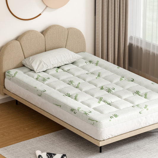 Giselle Bedding Mattress Topper Pillowtop Bamboo 7.5cm