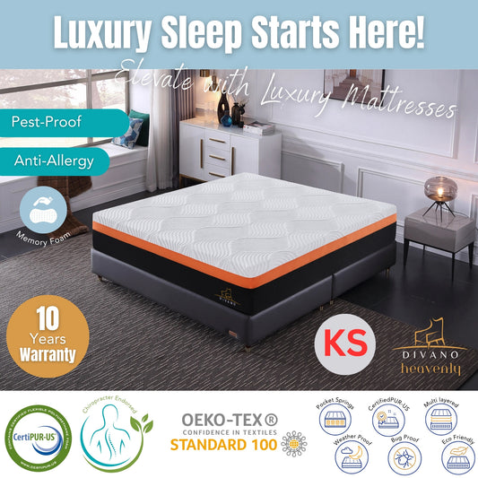 Heavenly Memory Foam Medium-Firm Feel 31cm Mattress