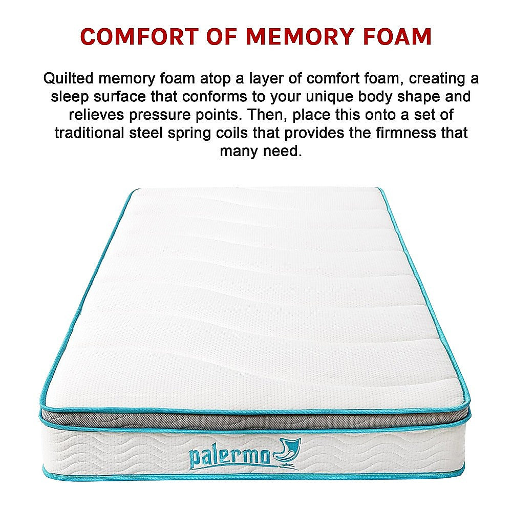 Palermo 20cm Memory Foam and Innerspring Hybrid Mattress