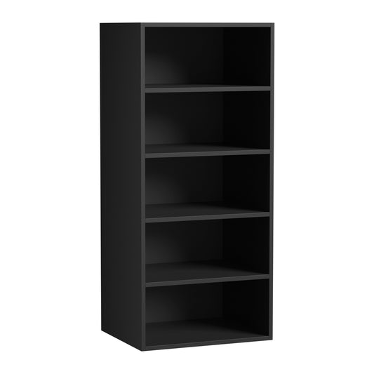 Oikiture Wardrobe Shelf Unit 5 Shelves Black