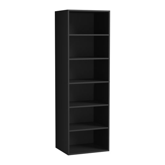 Oikiture Wardrobe Shelf Unit 6 Shelves Black