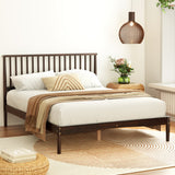 Artiss Bed Frame Wooden Base Mattress Platform Timber Walnut VISE