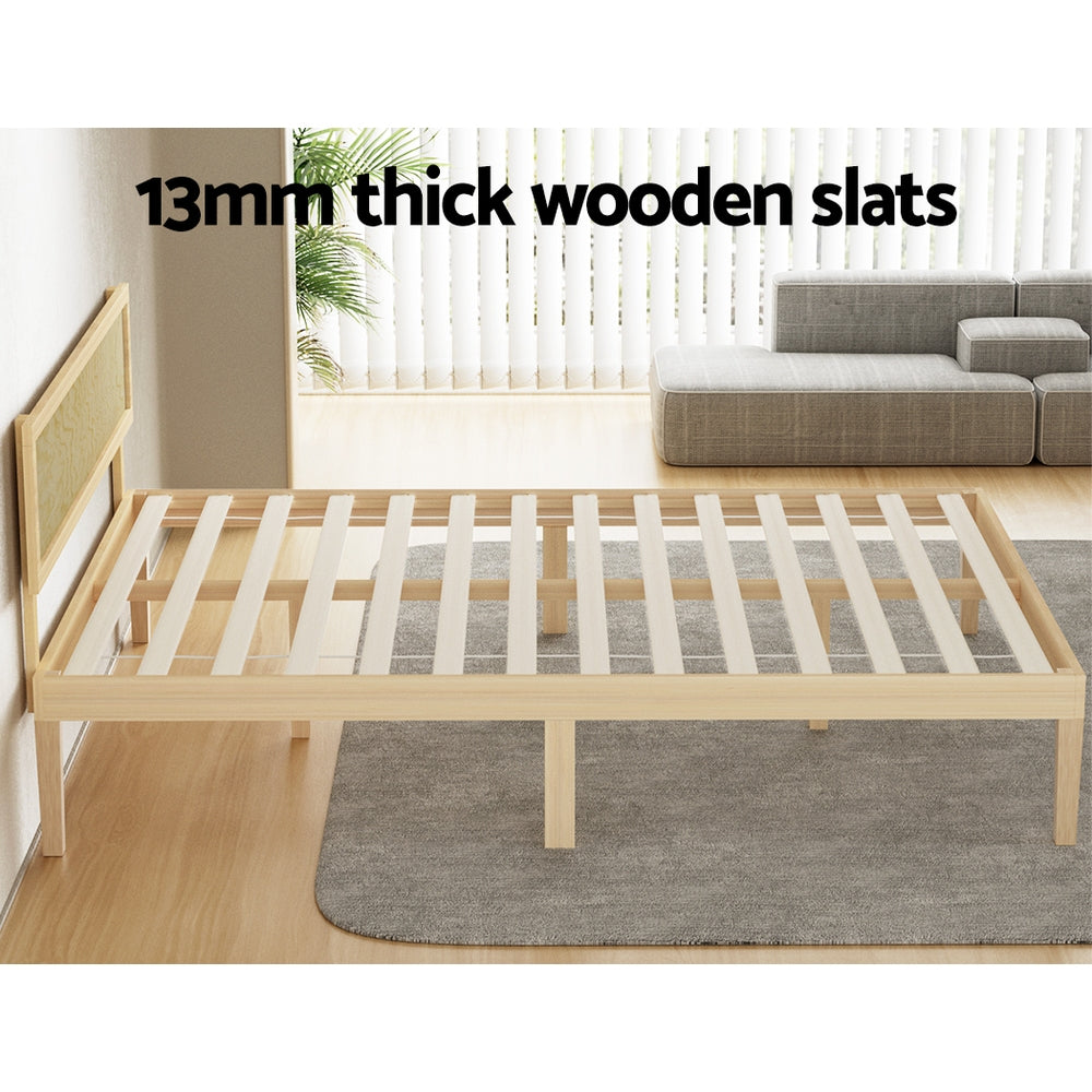 Artiss Bed Frame Wooden Base Mattress Platform Timber Pine YUMI