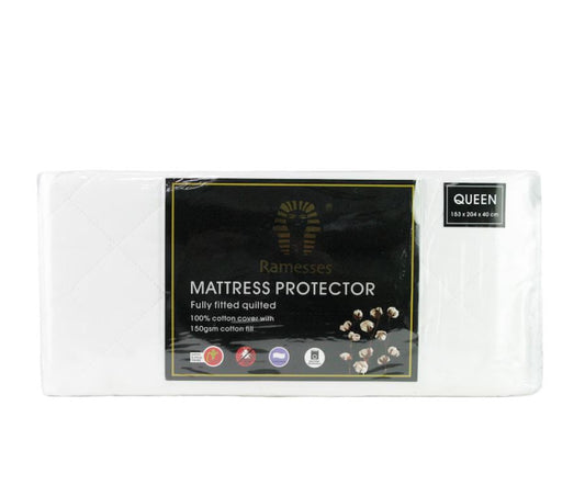 Ramesses Egyptian Cotton Cover And Fill Fitted Mattress Protector
