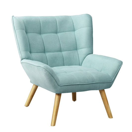 Oikiture Armchair Fabric Upholstered Tub Chair Blue