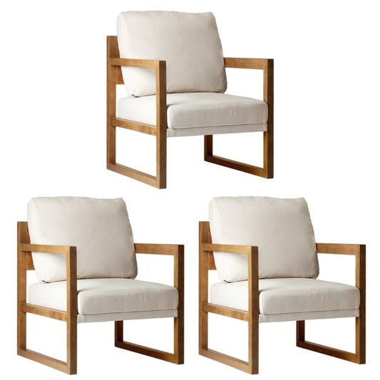 Oikiture 3x Armchair Lounge Sofa Chair Fabric Tub Couches