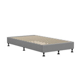 Oikiture Bed Frame King Single Fabric Grey
