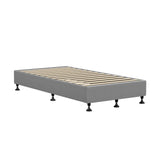 Oikiture Bed Frame Single Size Fabric Grey