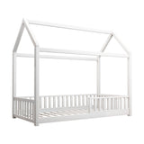 Oikiture Bed Frame Kids Wooden Single House Style