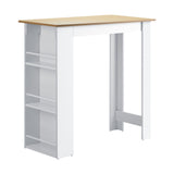Oikiture Bar Table Dining Storage Shelf Wine Rack