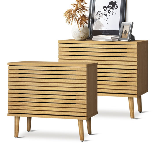 Oikiture Bedside Tables Set of 2 Nightstand