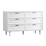 Oikiture 6 Chest of Drawers Dresser Tallboy White