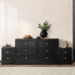 Oikiture 6 Chest of Drawers and 2 Bedside Tables Hamptons Furniture Set