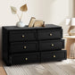 Oikiture 6 Chest of Drawers and 2 Bedside Tables Hamptons Furniture Set