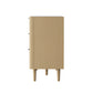 Oikiture 6 Chest of Drawers Dressers Lowboy Stripe Natural