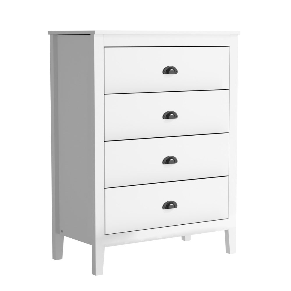 Oikiture 4 Chest of Drawers and 2 Bedside Tables Vintage Bedroom Set
