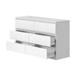 Oikiture 6 Chest of Drawers and 2 Bedside Tables Bedroom Set White