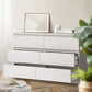 Oikiture 6 Chest of Drawers and 2 Bedside Tables Bedroom Set White