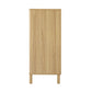 Oikiture 4 Chest of Drawers Rattan Dresser Natural