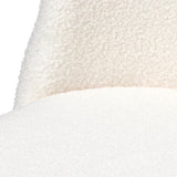 Oikiture 6x Dining Chairs Upholstered Sherpa Wooden White