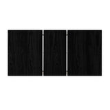 Oikiture 160cm Extendable Dining Table with 6x Hans Wegner Dining Chairs Black