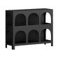 Oikiture Display Shelf Storage Stand Bookshelf Black