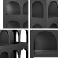 Oikiture Display Shelf Storage Stand Bookshelf Black