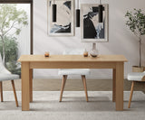 Oikiture 200cm Extendable Dining Table Cafe Table Natural